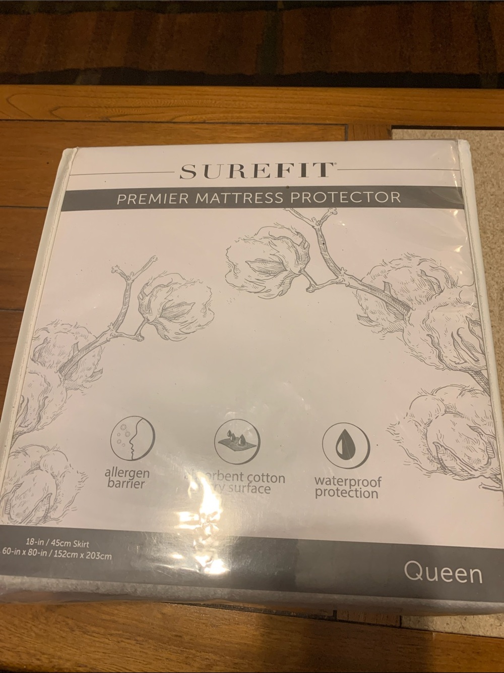SureFit Premier Mattress Protector Queen Size NEW Waterproof allergen Barrier